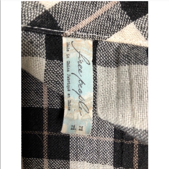 Free People Plaid Clip Button Shirt - Picture 6 of 7